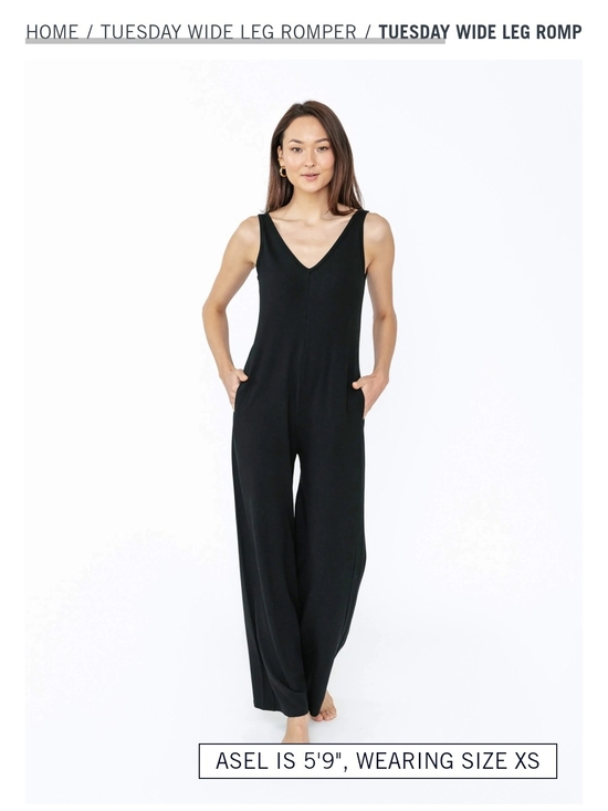 Smash + Tess Pants - EUC Smash+Tess Tuesday Wide Leg Romper in Midnight Black